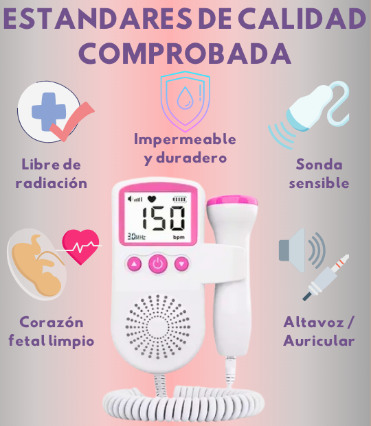 Monitor de latidos para bebé / Doppler Fetal Portátil